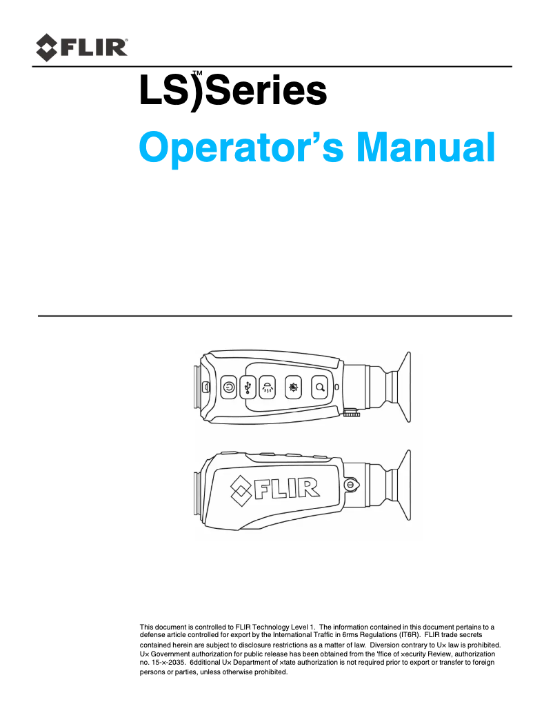 Imagen de la primera página del manual del dispositivo Scout LS-XR