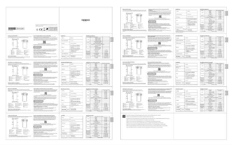 Image de la première page du manuel de l'appareil Find X2