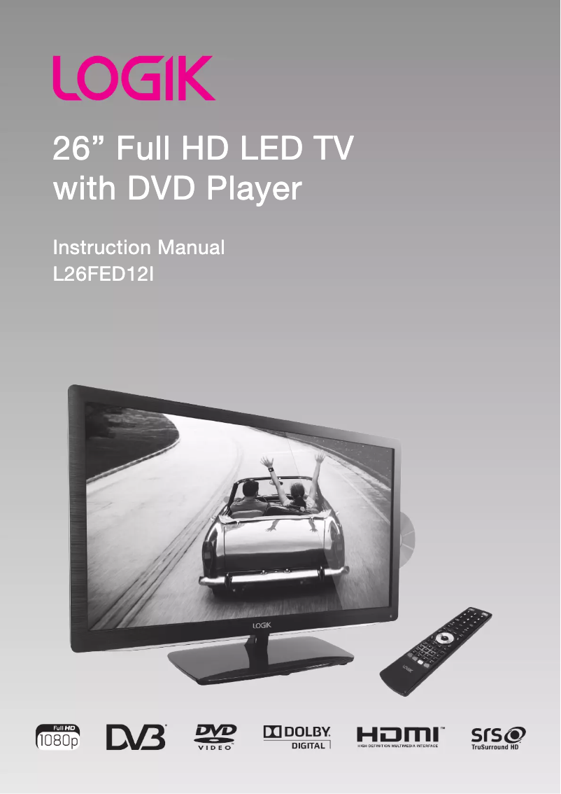 Página 1 del manual Manual de usuario Logik L26FED12I