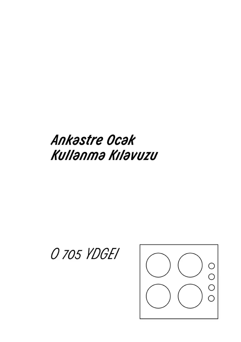 Page 1 de la notice Manuel utilisateur Arçelik O 705 YDGEI