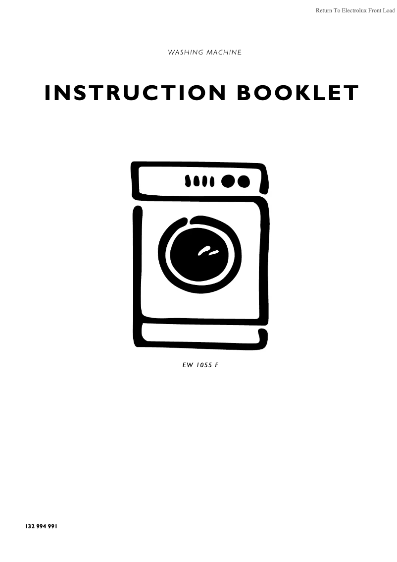 Page 1 de la notice Manuel utilisateur Electrolux EW1055F