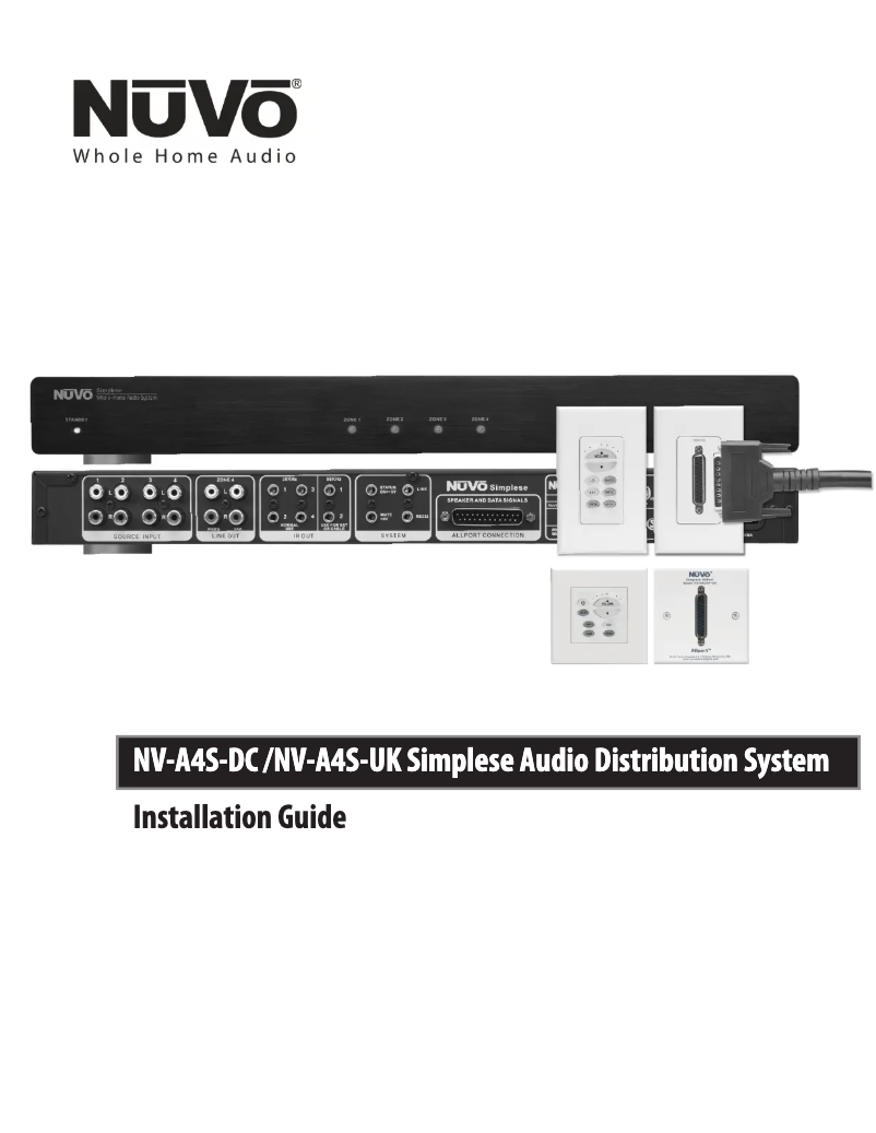 Page n°1 - Manuel utilisateur NUVO Simplese NV-A4D