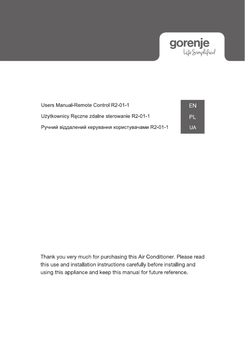 Page 1 de la notice Manuel utilisateur Gorenje TITAN70IN CJ