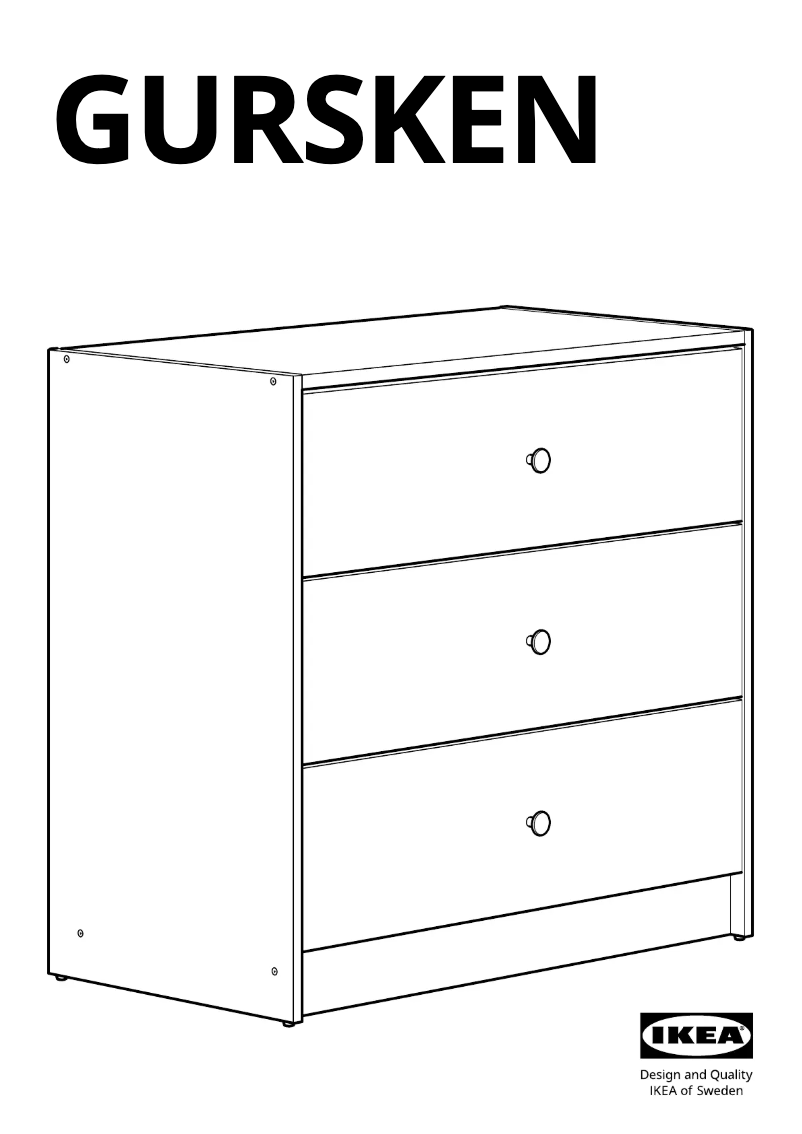 Página 1 del manual Manual de usuario Ikea GURSKEN 605.032.96