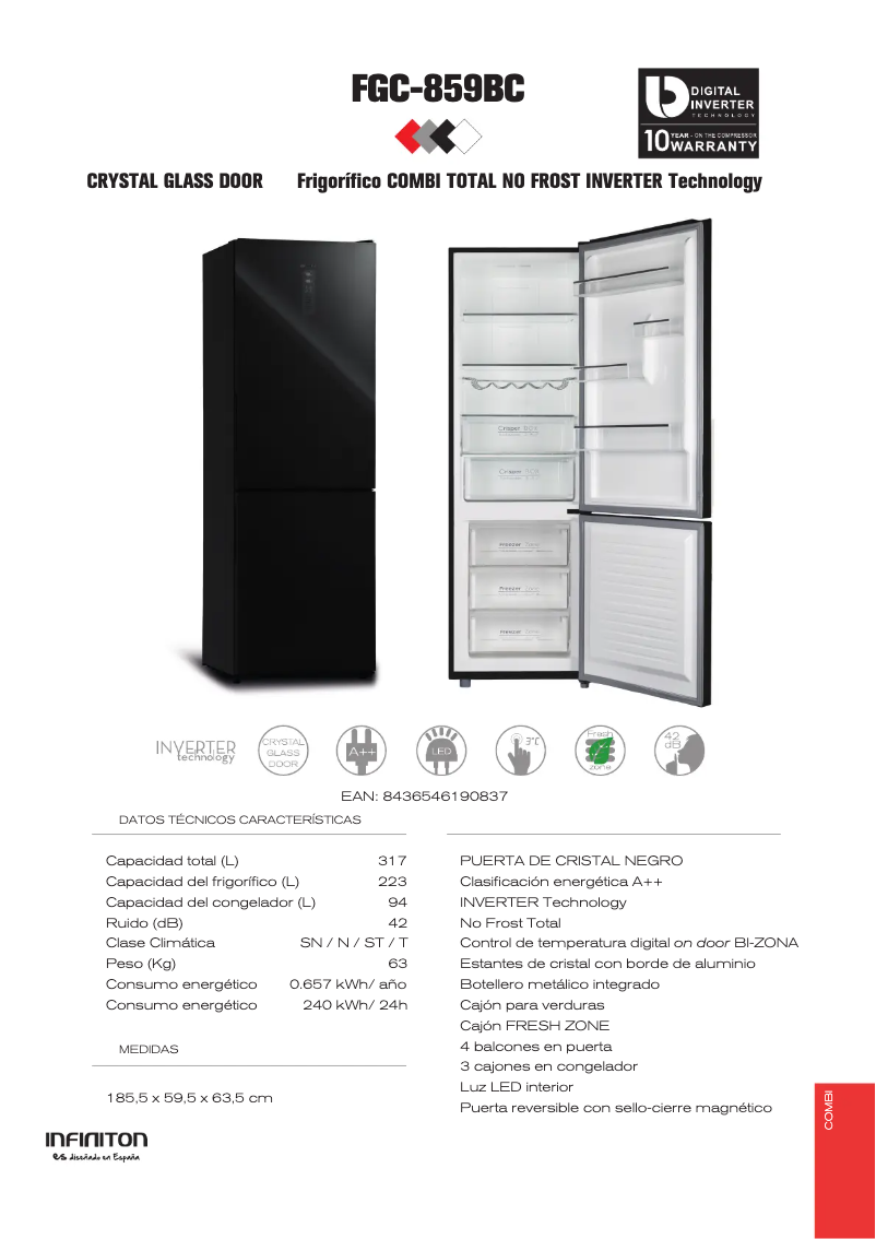 Page 1 de la notice Brochure Infiniton FGC-859BC