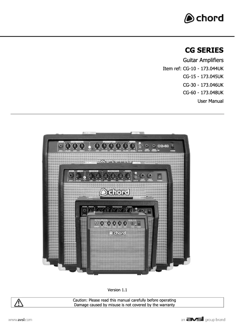 Image de la première page du manuel de l'appareil CG-60