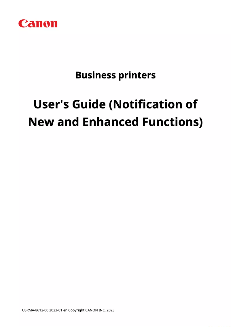 Page 1 de la notice Manuel utilisateur Canon i-SENSYS X C1538P