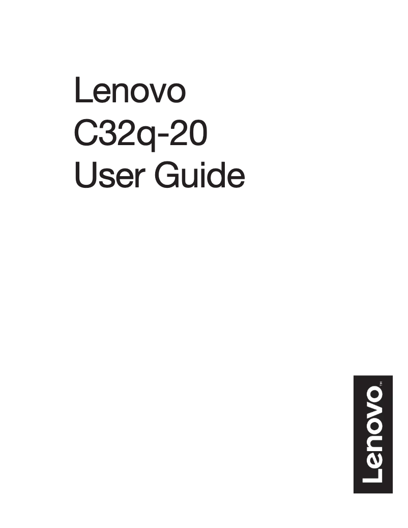 Page 1 de la notice Manuel utilisateur Lenovo C32q-20