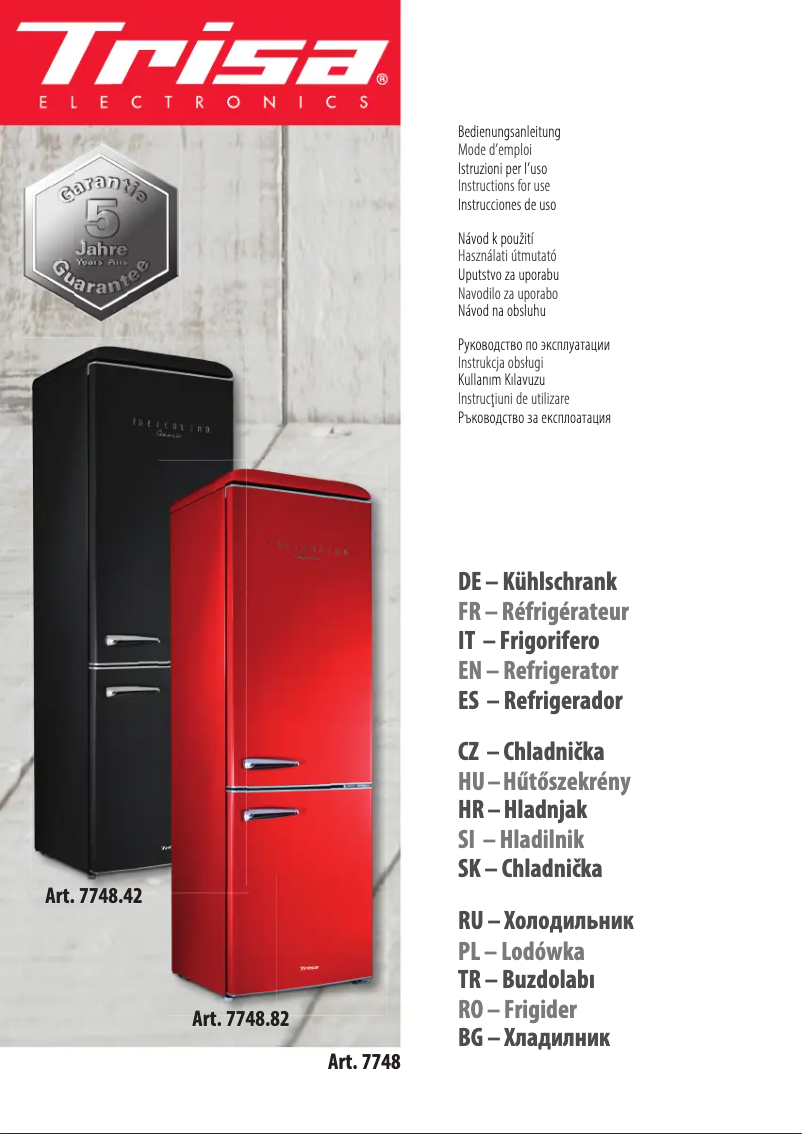 Page 1 de la notice Manuel utilisateur Trisa Frescolino Classic 7748