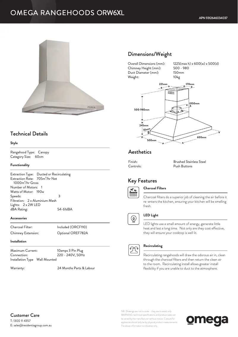 Imagen de la primera página del manual del dispositivo ORF60XL