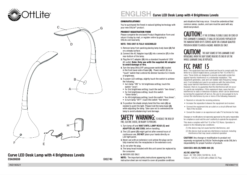 Image de la première page du manuel de l'appareil Creative Curves Clear Sun