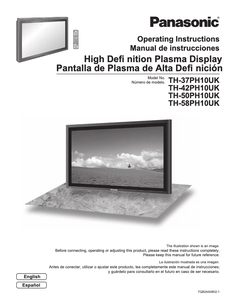 Image de la première page du manuel de l'appareil TH-58PH10UK