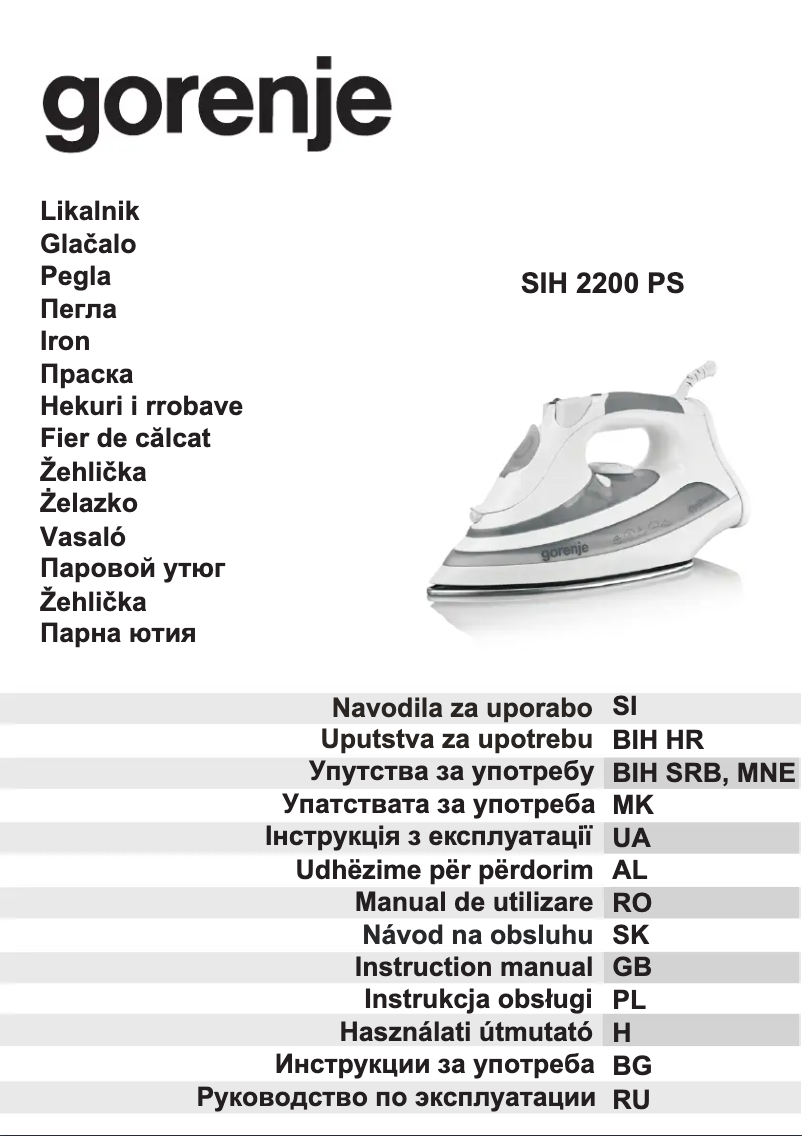 Página 1 del manual Manual de usuario Gorenje SIH 2200PS