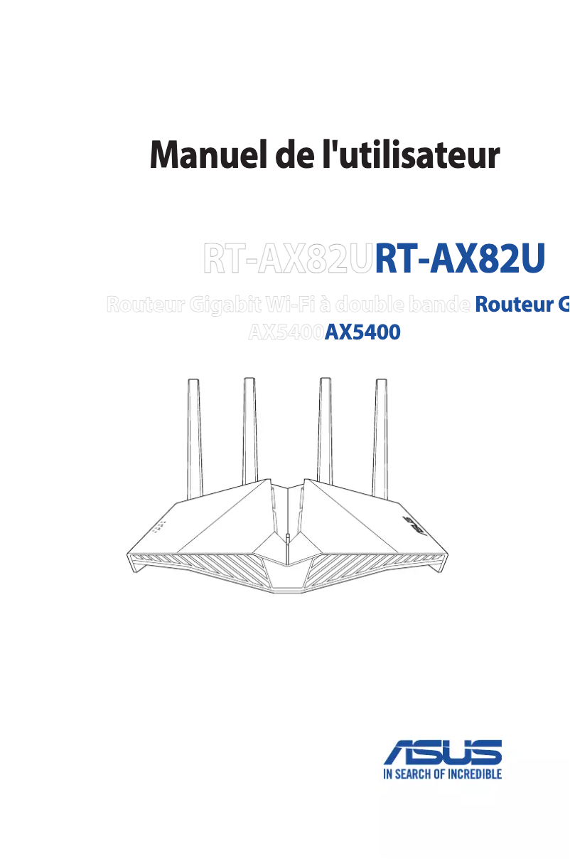 Image de la première page du manuel de l'appareil RT-AX82U V2