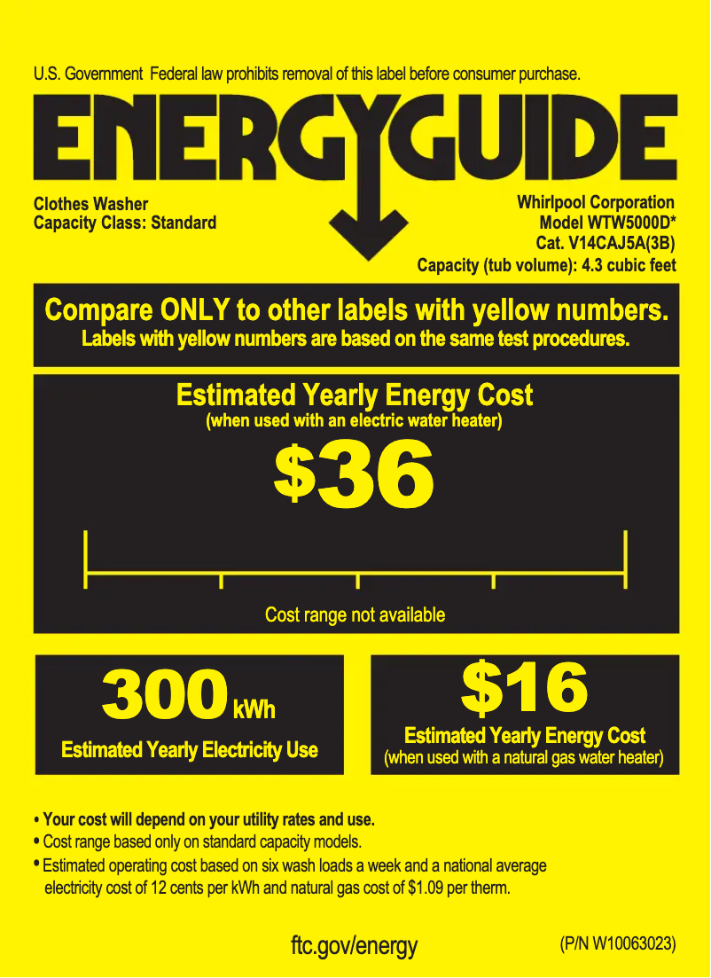 Image de la première page du manuel de l'appareil WTW5000DW