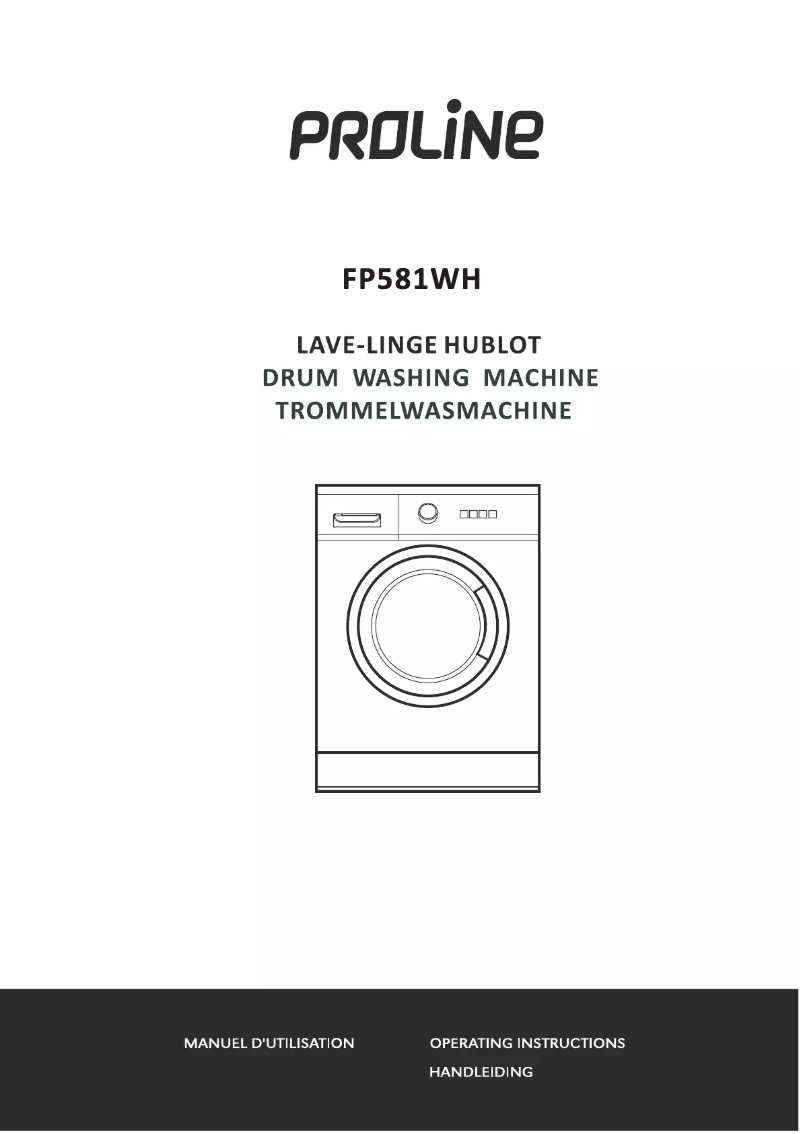Page 1 de la notice Manuel utilisateur Proline FP 581 WH