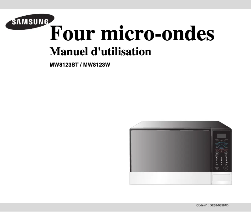Page n°1 - Manuel utilisateur Samsung MW8123W