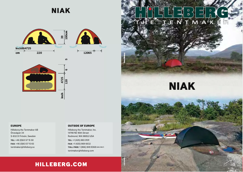 Page n°1 - Manuel utilisateur Hilleberg Niak