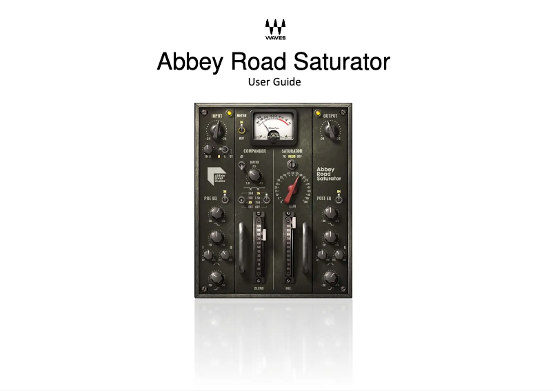 Page 1 de la notice Manuel utilisateur Waves Abbey Road Saturator