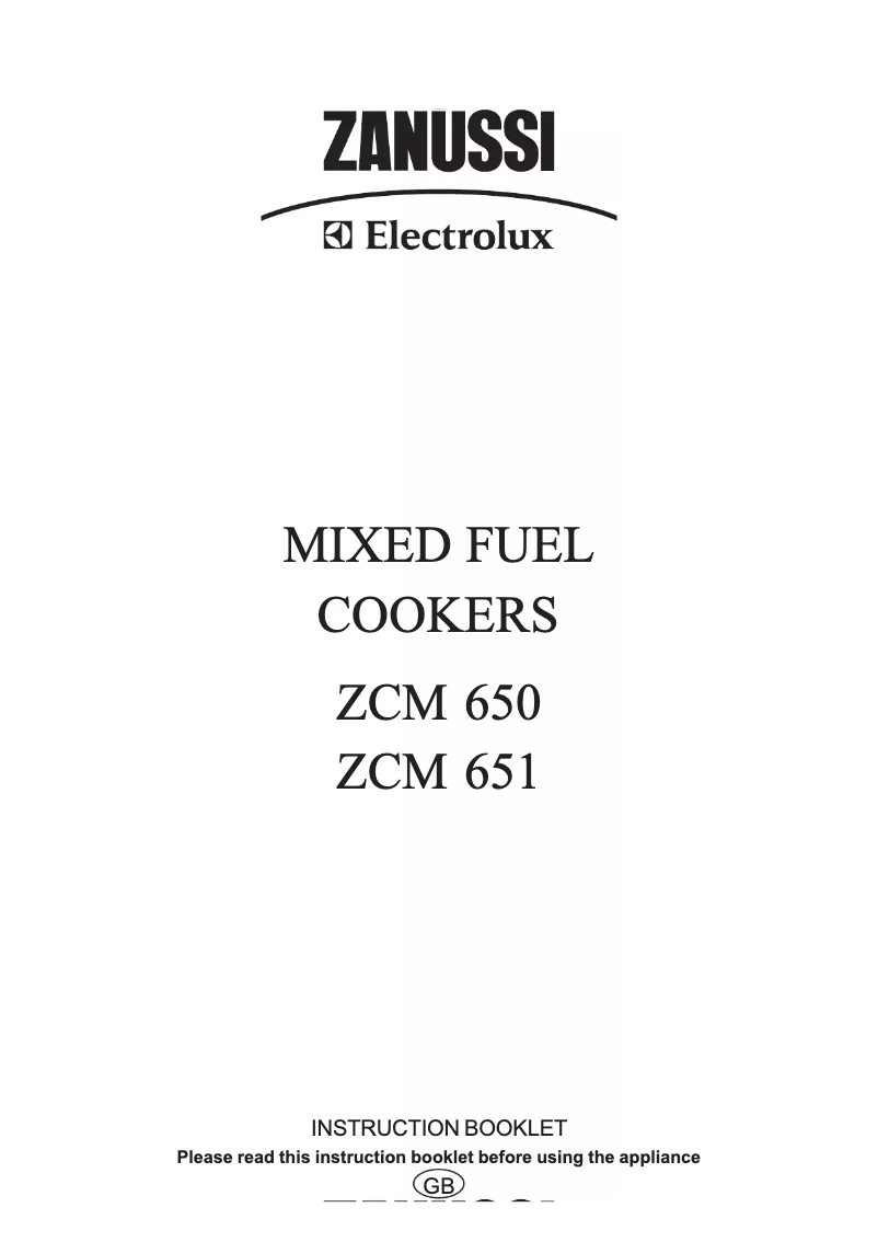 Página 1 del manual Manual de usuario Zanussi-Electrolux ZCM650BK