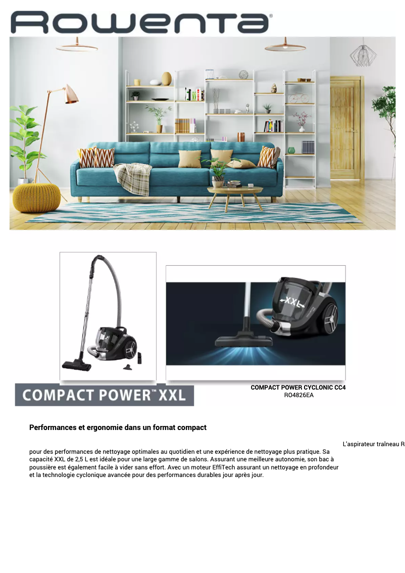 Página 1 del manual Manual de usuario Rowenta Compact Power XXL RO4826