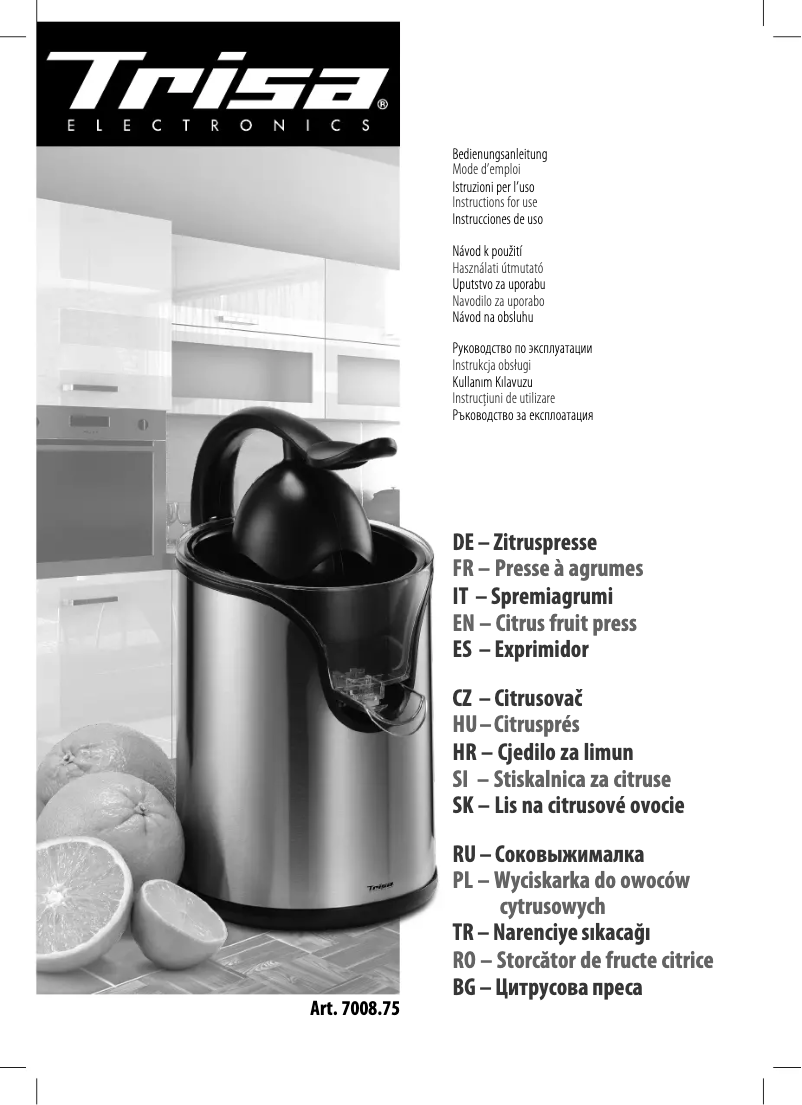 Page n°1 - Manuel utilisateur Trisa Vital Press