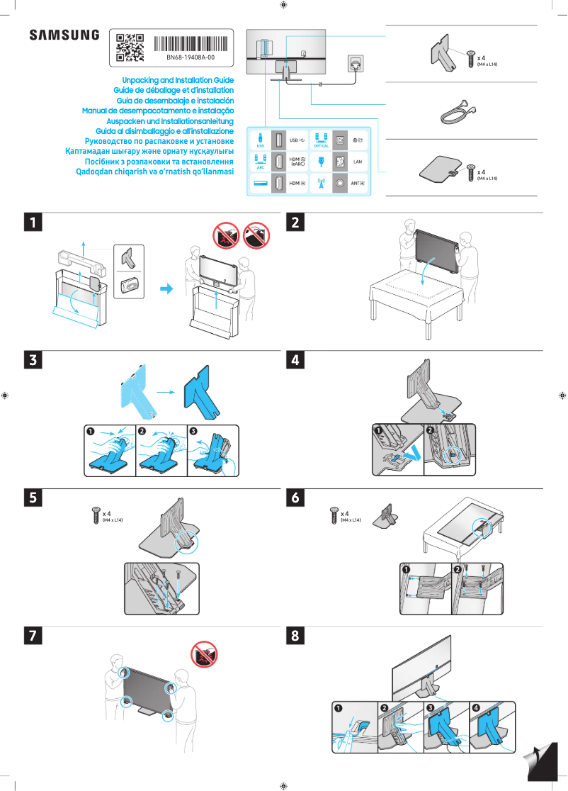 Page 1 de la notice Manuel utilisateur Samsung GQ55QN90XAT