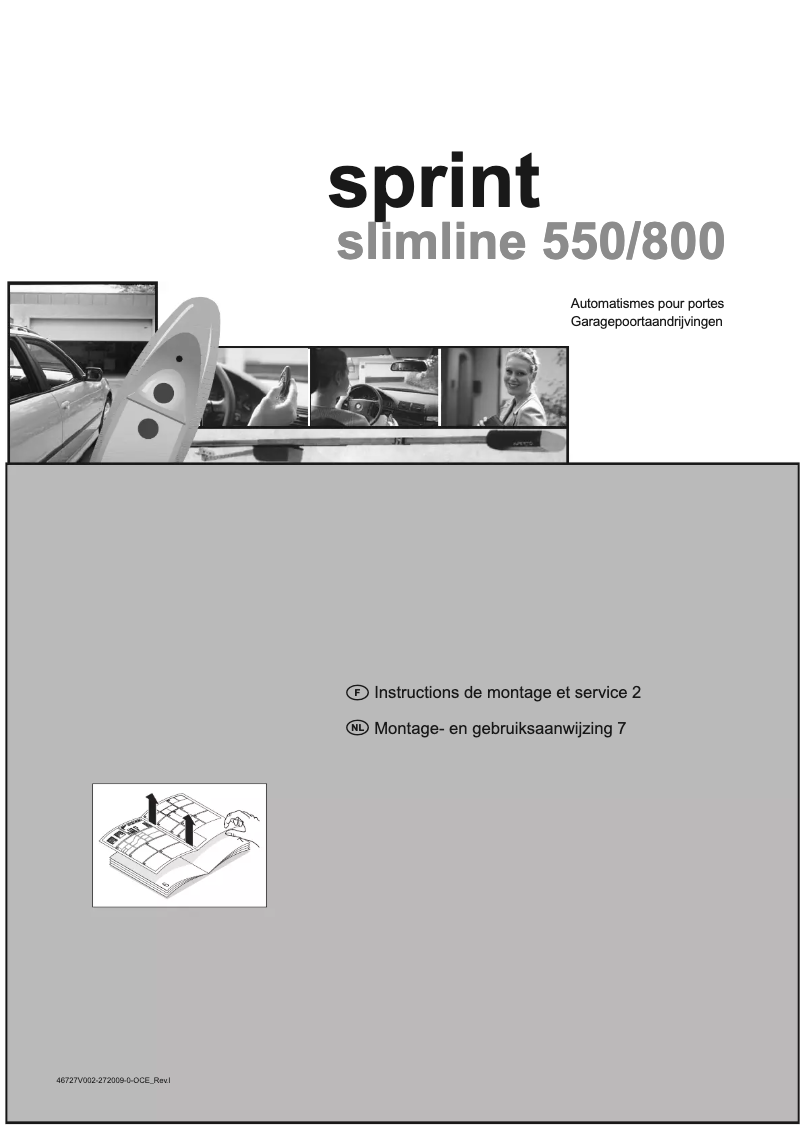 Page 1 de la notice Manuel utilisateur Sommer Sprint Slimline 550