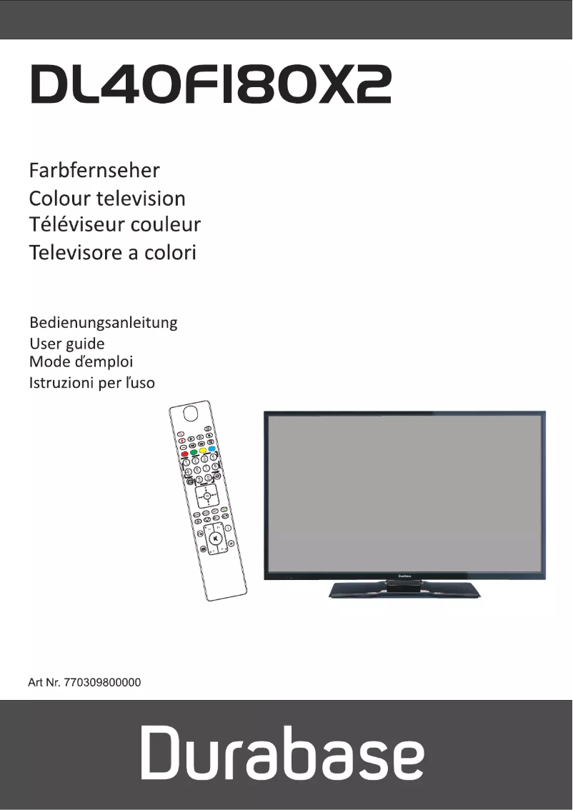 Page n°1 - Manuel utilisateur Durabase DL40FI80X2