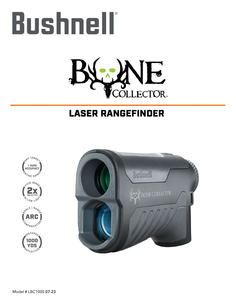 Page n°1 - Manuel utilisateur Bushnell Bone Collector 1000