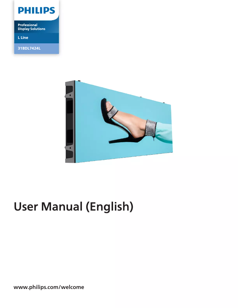 Page n°1 - Manuel utilisateur Philips 31BDL7424L