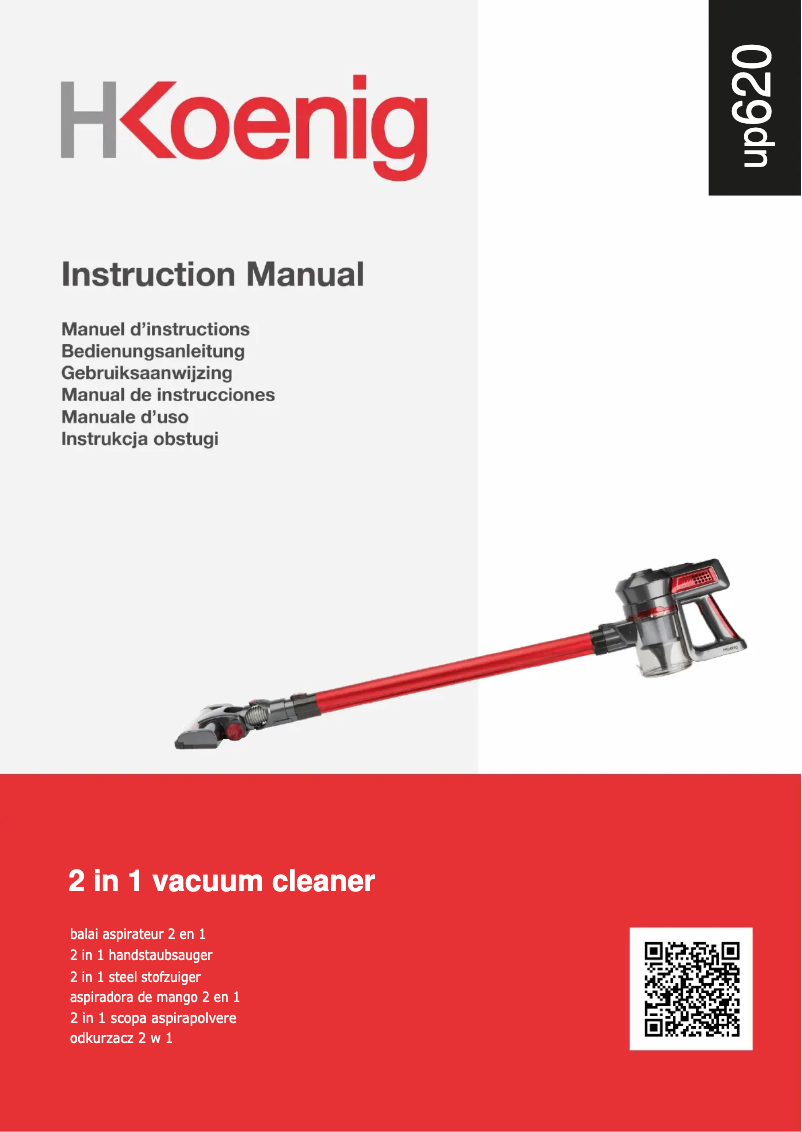 Page 1 de la notice Manuel utilisateur H.Koenig UP620
