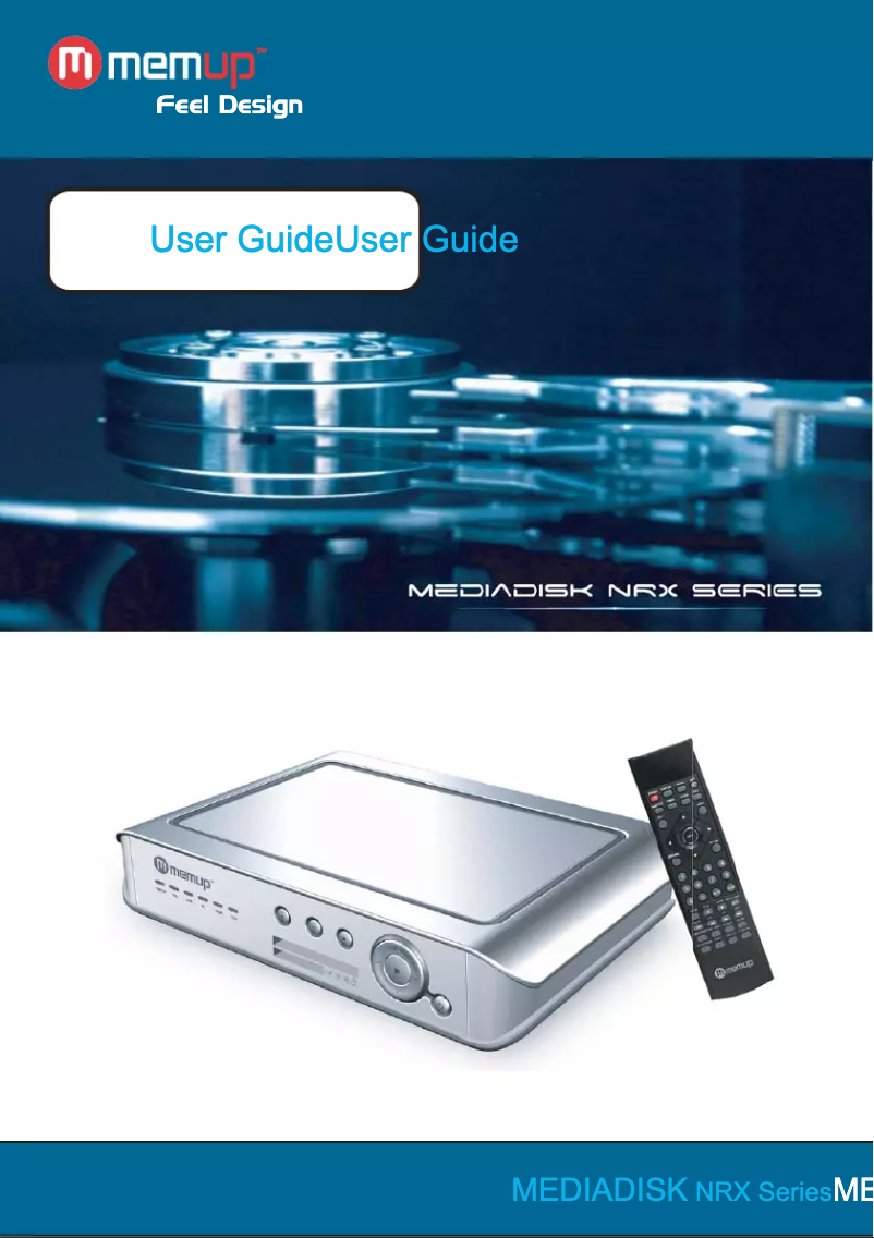 Image de la première page du manuel de l'appareil MediaDisk NRX