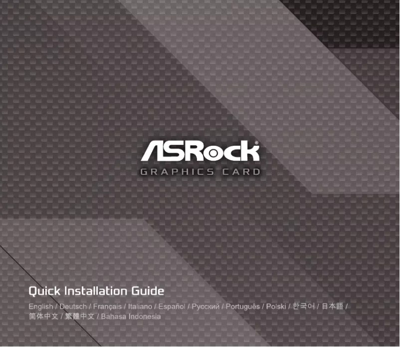 Página 1 del manual Manual de usuario Asrock Intel Arc A580 Challenger 8GB OC