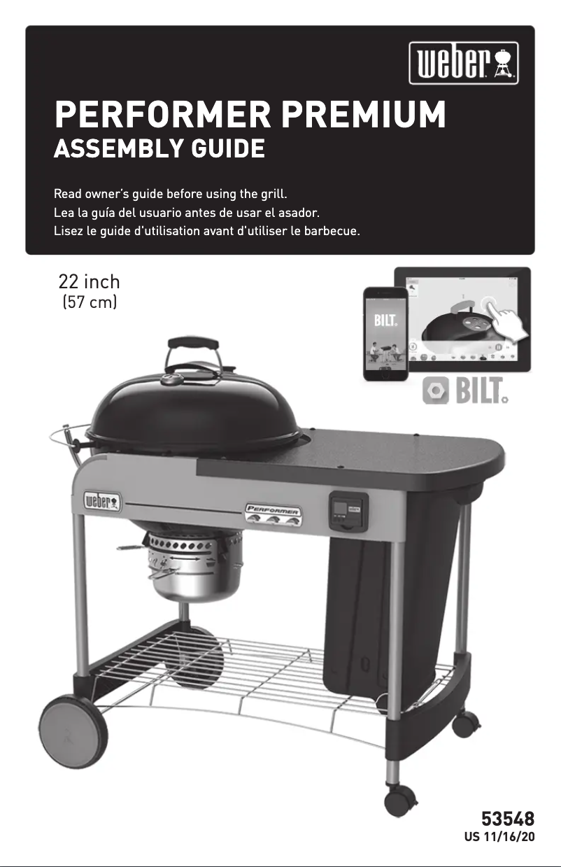Page 1 de la notice Instructions / montage Weber Performer Premium