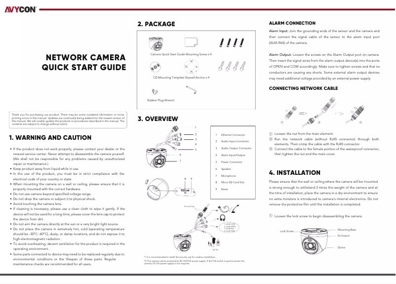 Page n°1 - Manuel utilisateur Avycon AVC-EHN51AVT-AI-SL