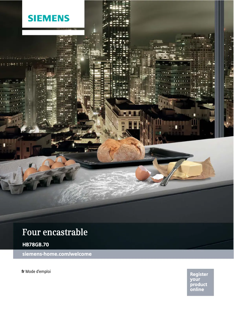 Page n°1 - Manuel utilisateur Siemens HB78GB570J