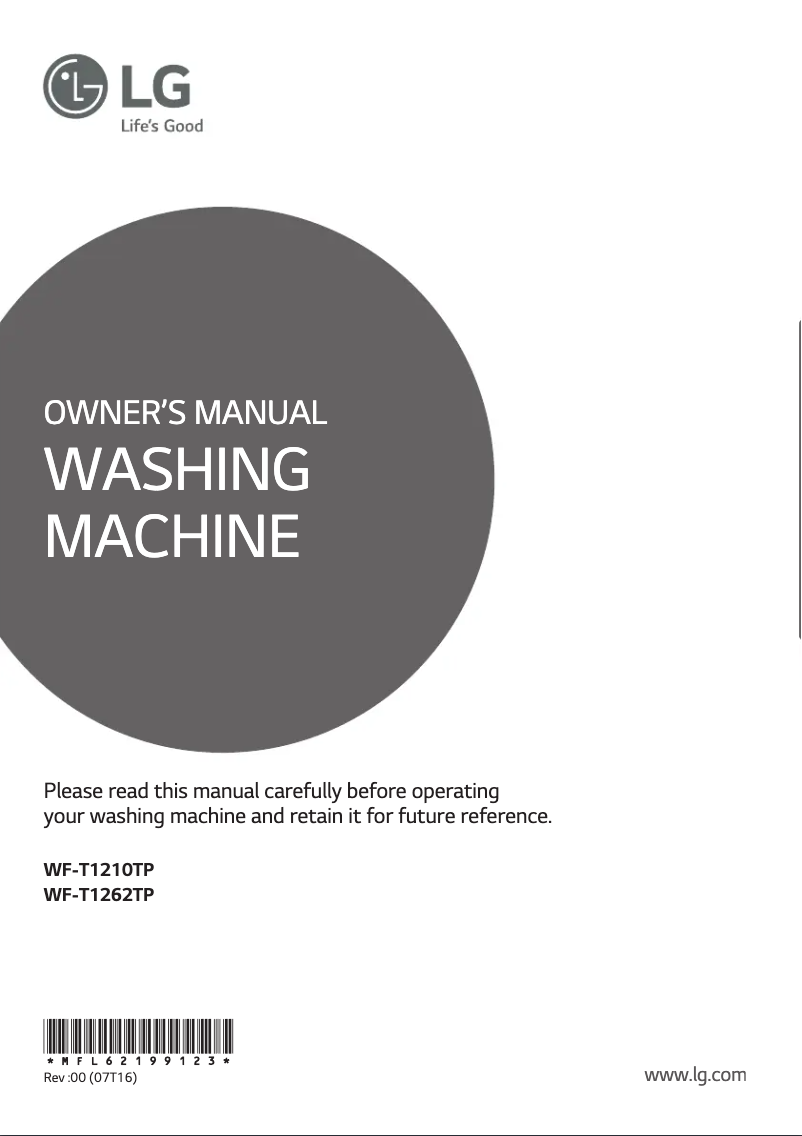 Página 1 del manual Manual de usuario LG WF-T1210TP