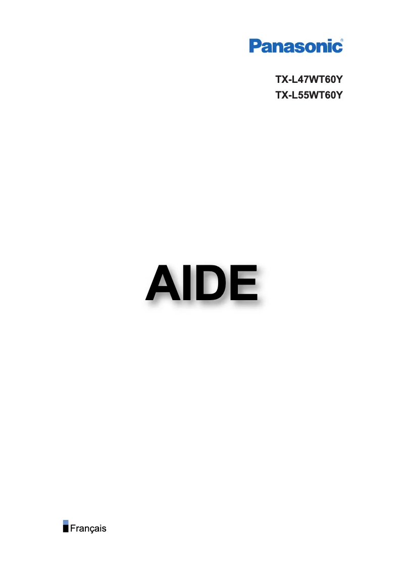 Page 1 de la notice Manuel utilisateur Panasonic Viera TX-L55WT60Y