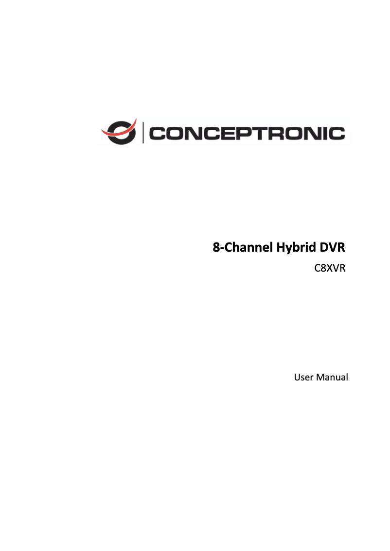 Page n°1 - Manuel utilisateur Conceptronic C8XVR