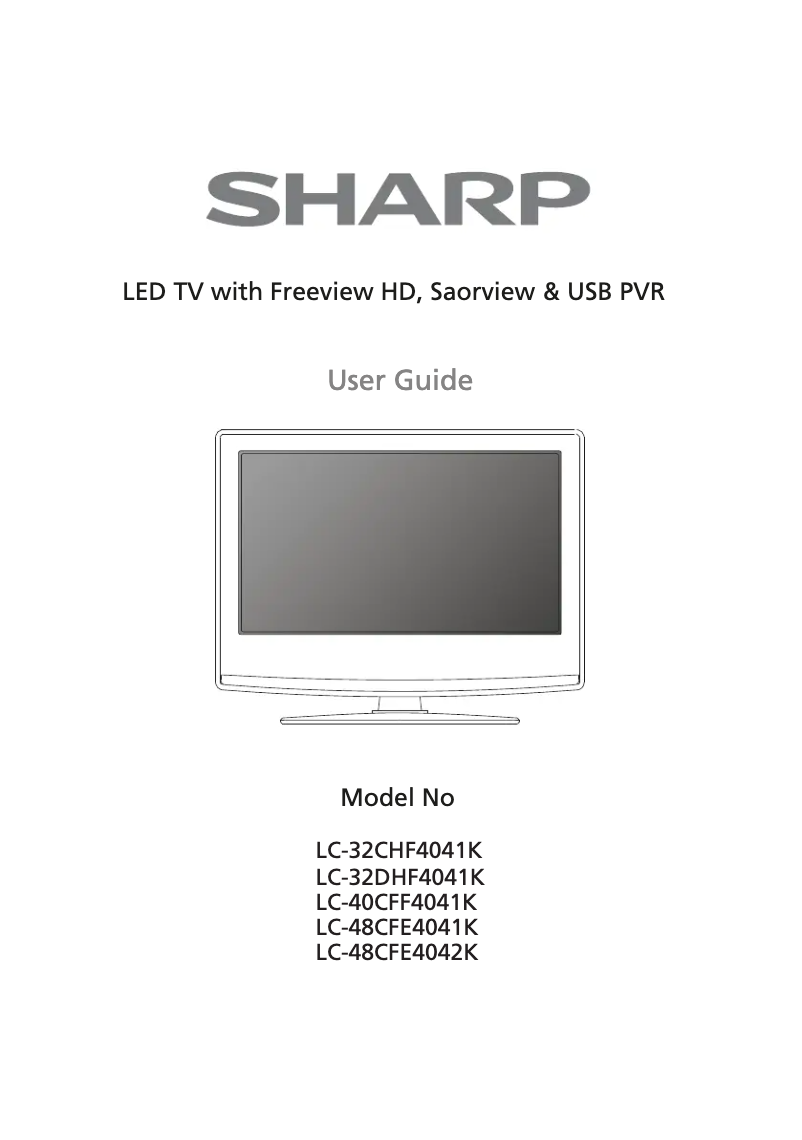 Page n°1 - Manuel utilisateur Sharp LC-40CFF4041K