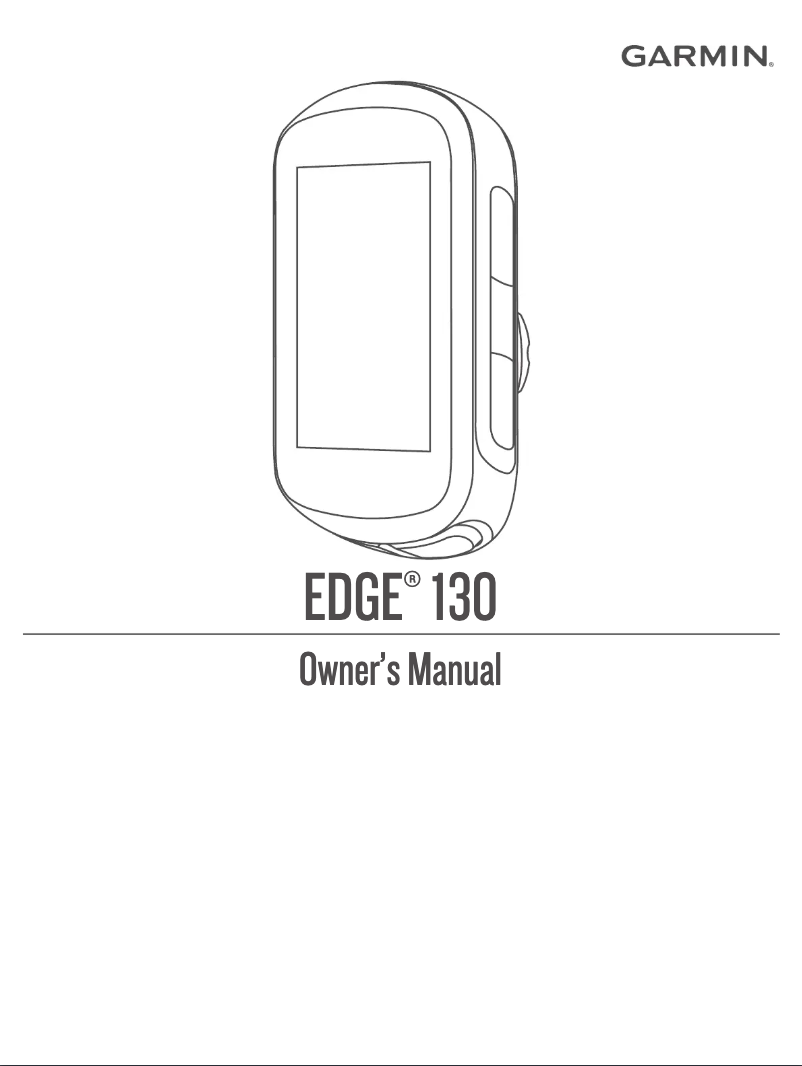 Page 1 de la notice Manuel utilisateur Garmin Edge 130