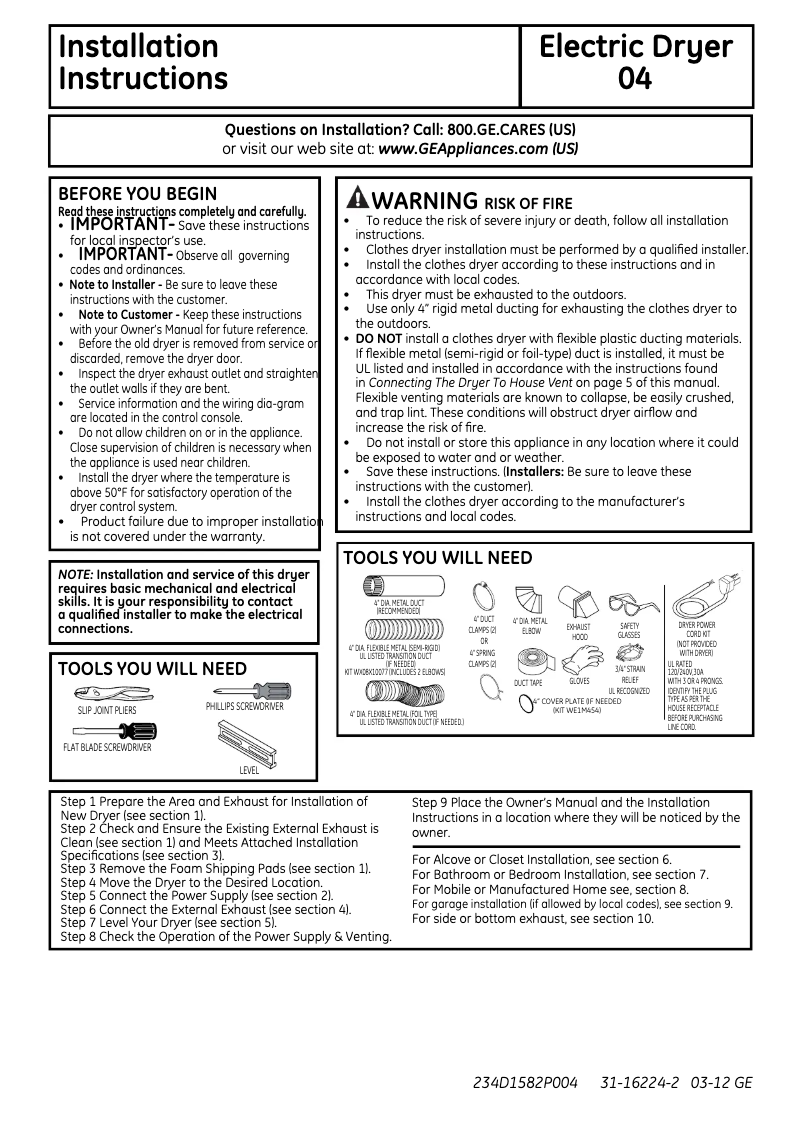 Image de la première page du manuel de l'appareil DuraDrum GTDP300EMWS