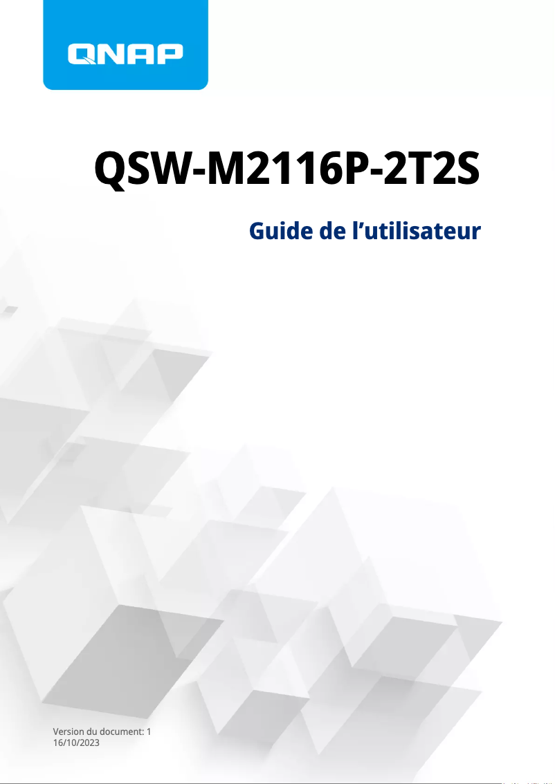Page 1 de la notice Manuel utilisateur QNAP QSW-M2116P-2T2S