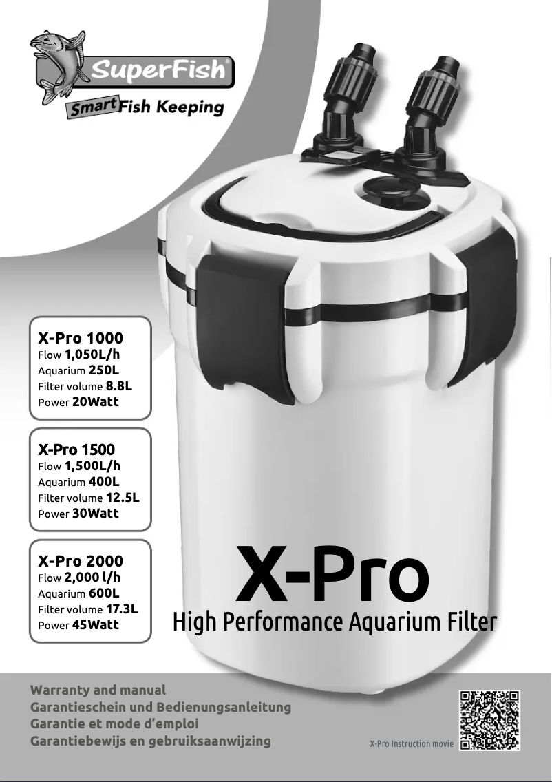 Page 1 de la notice Manuel utilisateur SuperFish X-Pro 1000