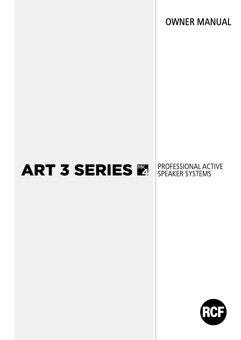 Page 1 de la notice Manuel utilisateur RCF ART 315-A MK4