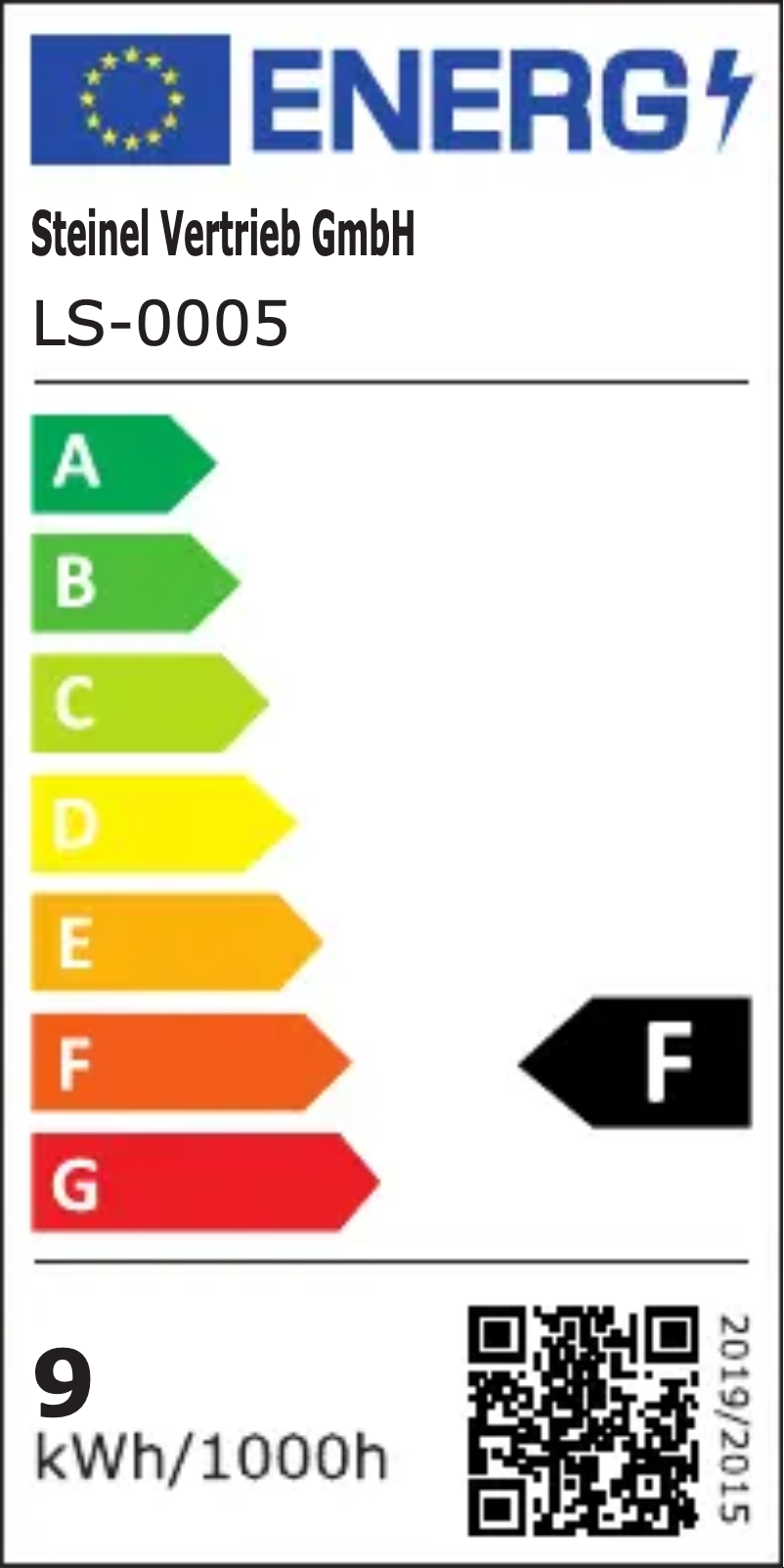 Page n°1 - Label énergétique Steinel GL 85 SC 600