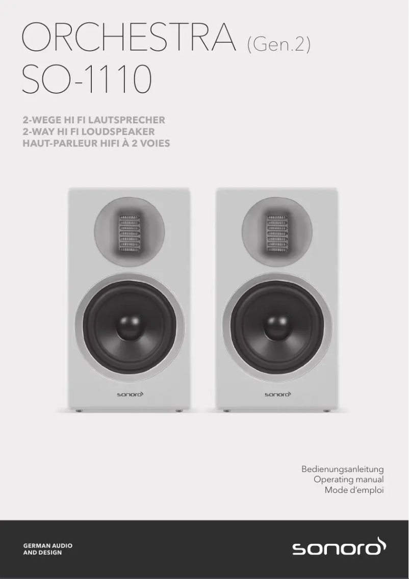 Página 1 del manual Manual de usuario Sonoro Orchestra SO-1100