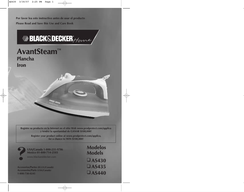 Image de la première page du manuel de l'appareil AS440