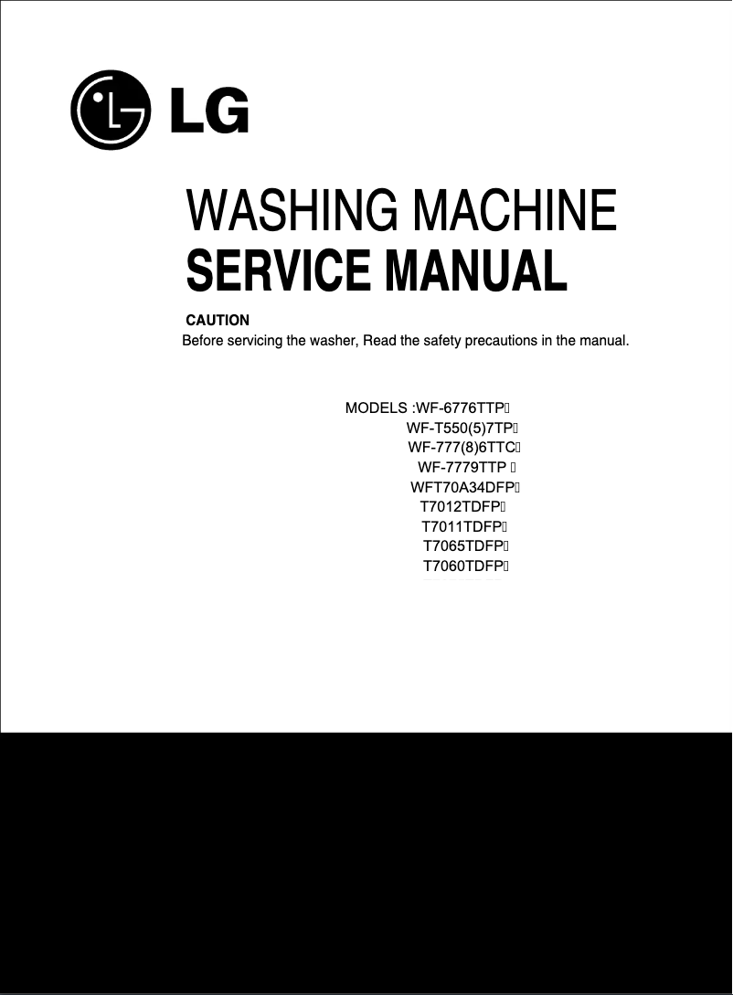 Página 1 del manual Manual de usuario LG WF-T7010TP